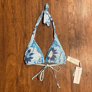 Seafolly Bali Hai Iceberg Triangle Bikini Top-Women’s Size 2 (XS) New w/Tags